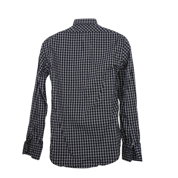 Zara Man Slim Fit Black Check Plaid Long Sleeve Button Up Shirt Men Size M - Picture 3 of 10